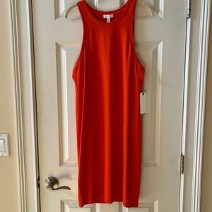 New Leith Red Grenadine Midi Sleeveless Dress Large New with Tags Spring Summer